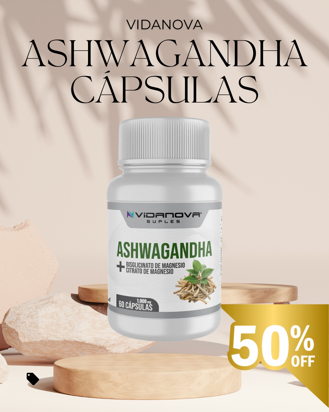 Ashwagandha + Magnesio | Relajación y Bienestar Natural